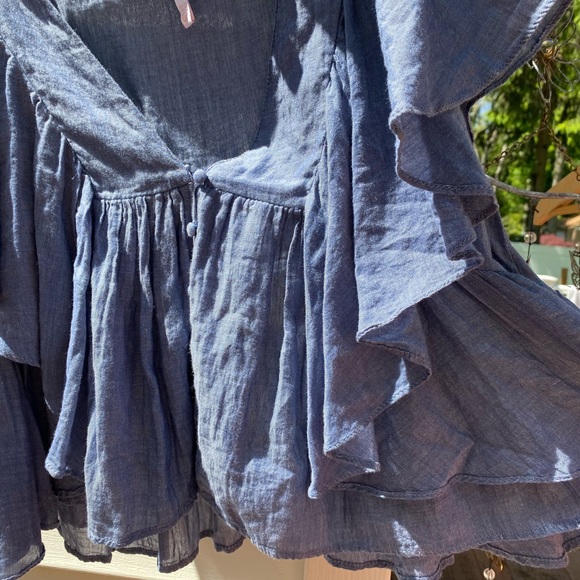 Zara chambray top size XS - Picture 4 of 6